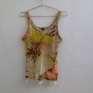 Jean Paul Gaultier floral mesh tank